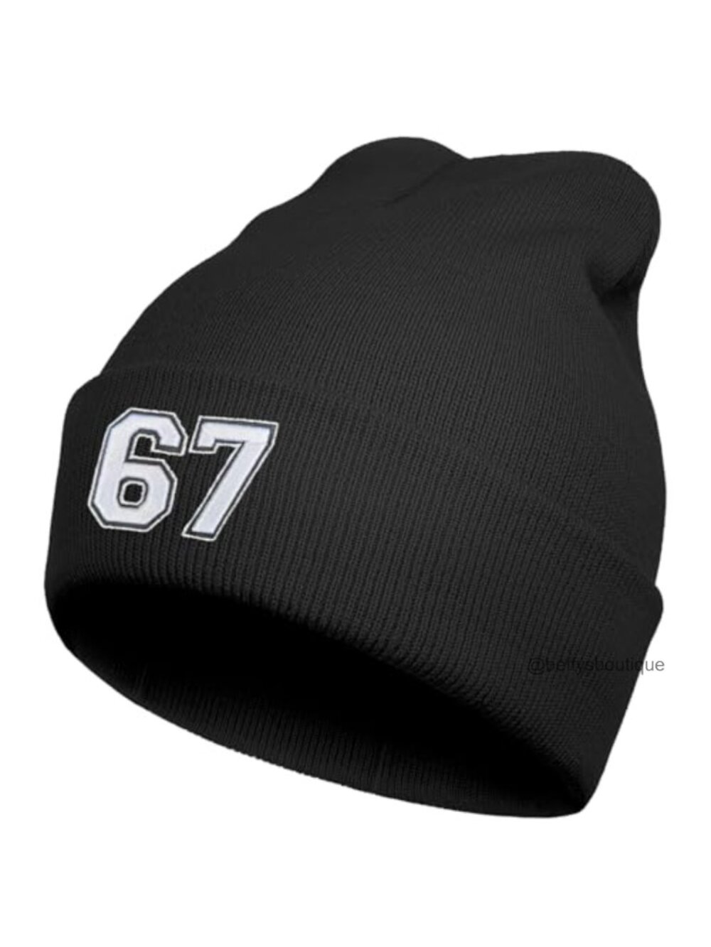 67 Meme Beanie Acrylic Winter Hat Embroidered Six Seven Chemo Cap